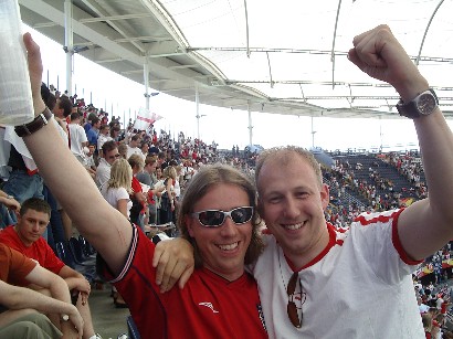 Selbst nach dem schlechten Spiel waren die Jungs gut drauf!!
